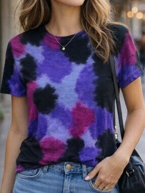 Veronica Beard Lara Crew Tee XS S Tiedye